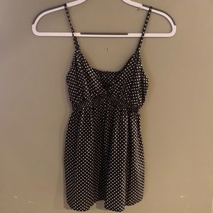 Express Baby Doll Polka Dot Tank Top